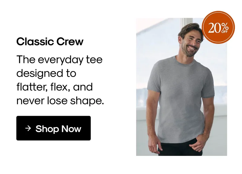 Premium Pima Curved Hem Crew Neck