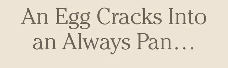 An Egg Cracks into an Always Pan...