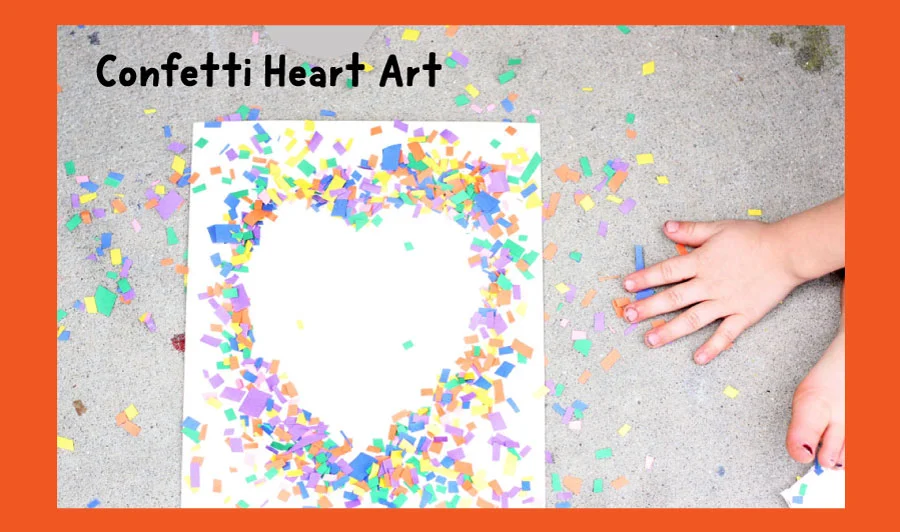 Confetti Heart Art