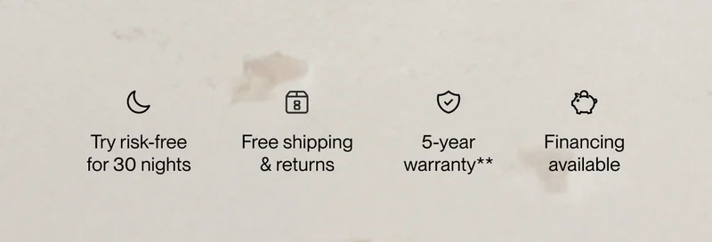 Try risk-free for 30 nights | Free shipping & returns | 5-year warranty