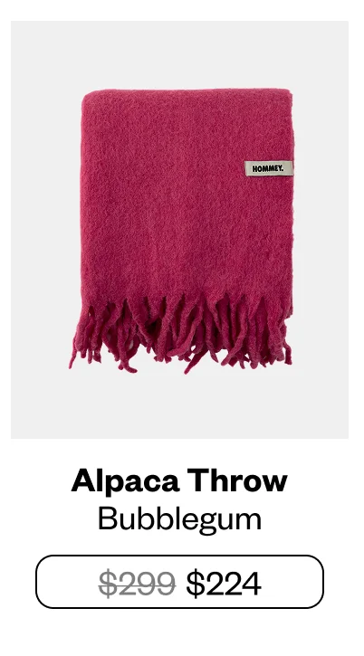 Shop - Merino Alpaca Throw - Bubblegum