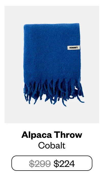 Shop - Merino Alpaca Throw - Cobalt