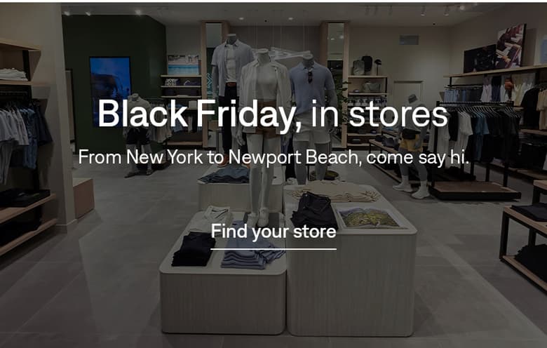 Black Friday, in stores. Find your store