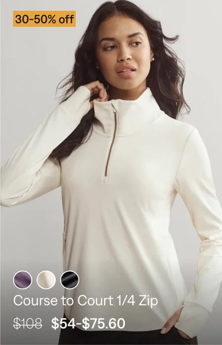 Course to Court 1/4 Zip