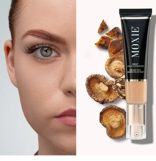 Break beauty boundaries and awaken your skin’s youthful radiance with the power of a water-based serum foundation with mushroom extract in our blendable, buildable foundation.