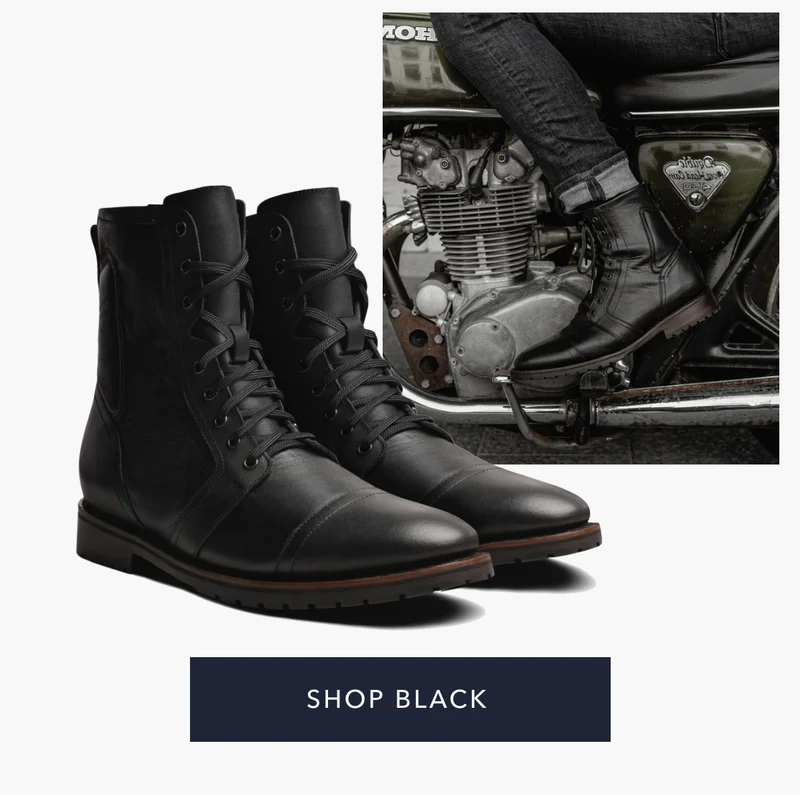 Shop Black Casa Moto Boots