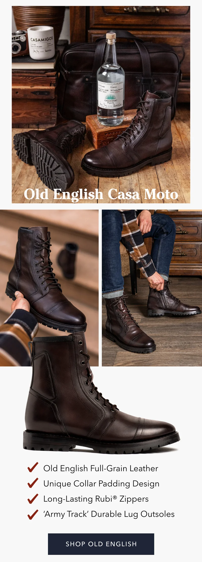 Old English Casa Moto Boots