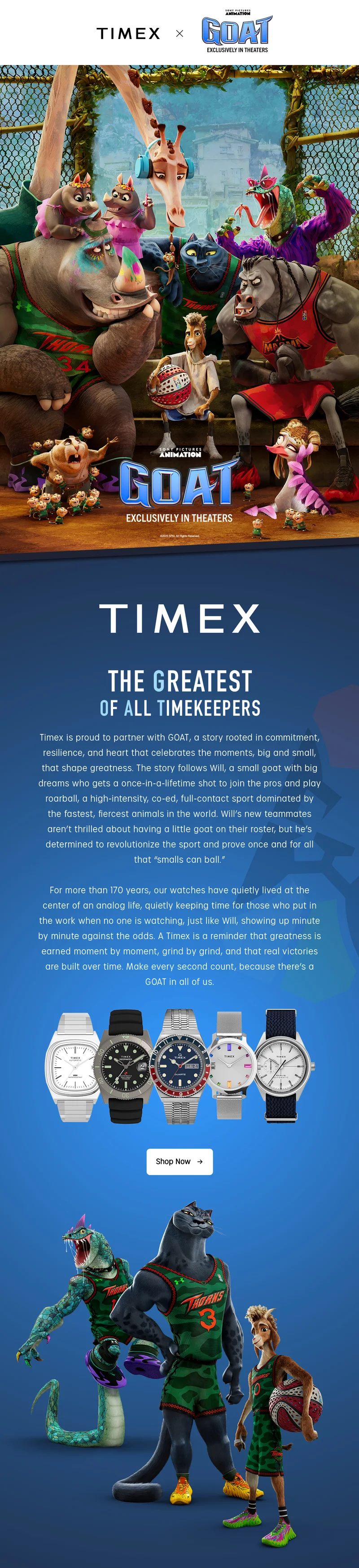 Shop Now - Timex x GOAT