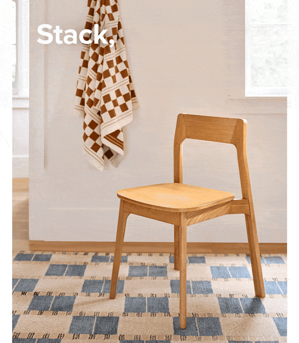 Stacking chairs. Shop Gusfa.