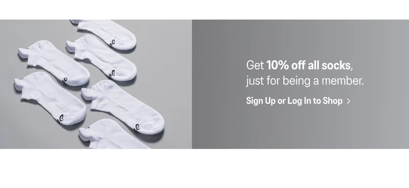 10% off socks for OneASICS