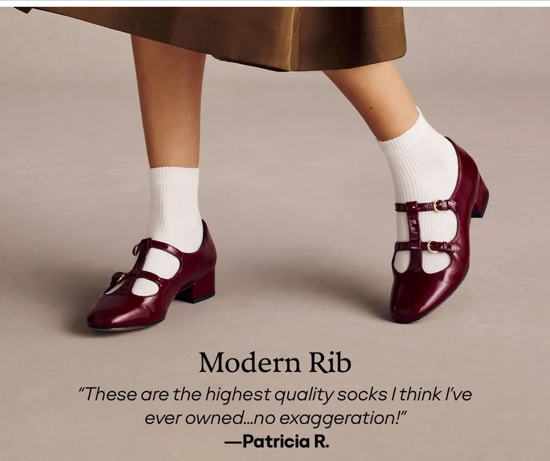 Modern Rib | “These are the highest quality socks I think I've ever owned...no exaggeration!” —Patricia R.