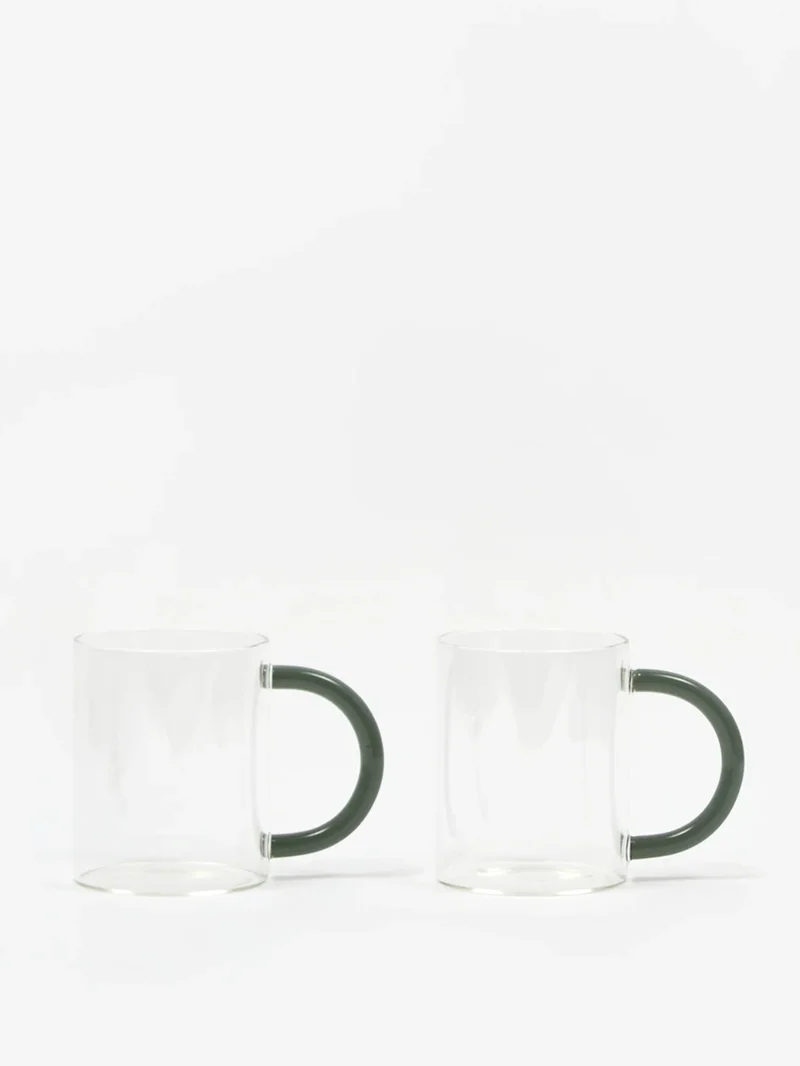 Image of ferm LIVING Still Mug, Set of 2 - Clear