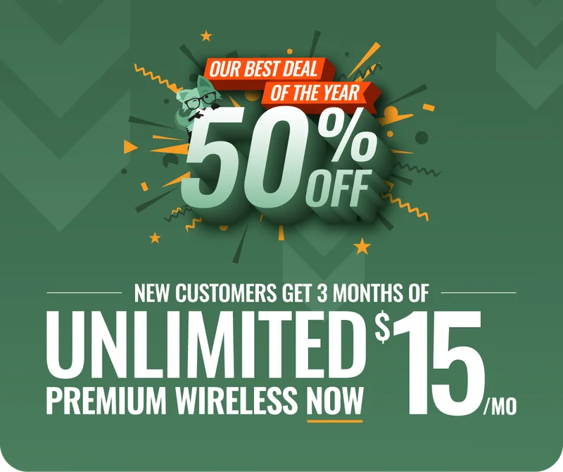 New customers get 3 months of Unlimited premium wireless now $15/mo