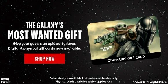 THE MANDALORIAN AND GROGU | THE GALAXY'S MOST WANTED GIFT | Give your guests an epic party favor. Digital & physical gift cards now available | SHOP NOW >