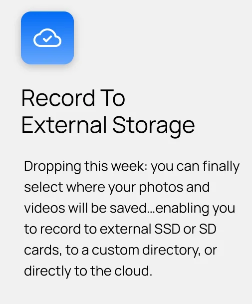 Record to External Storage