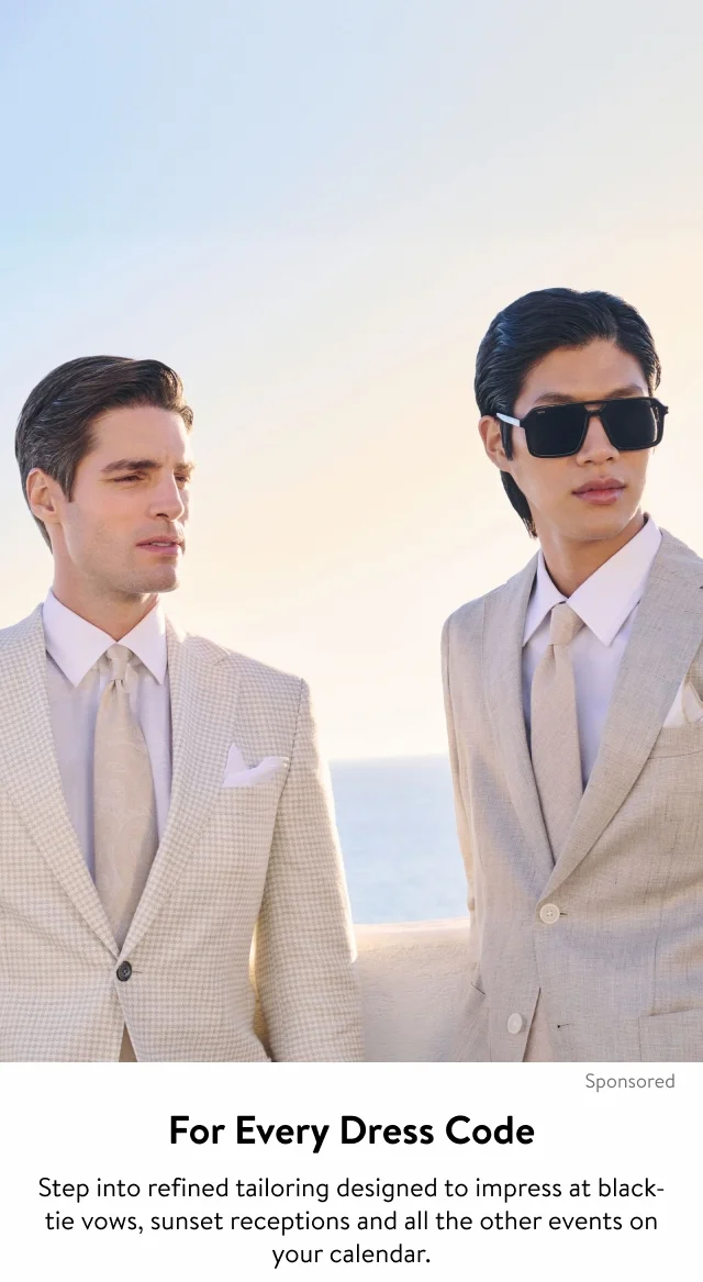 Two men wearing BOSS suits.