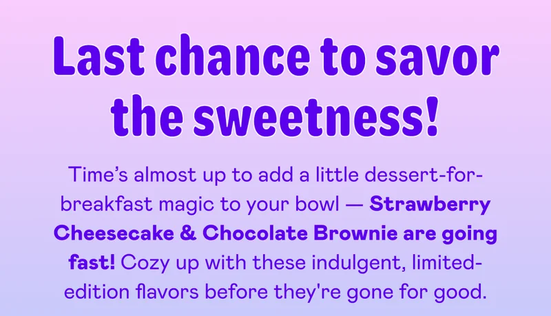 Last chance to savor the sweetness