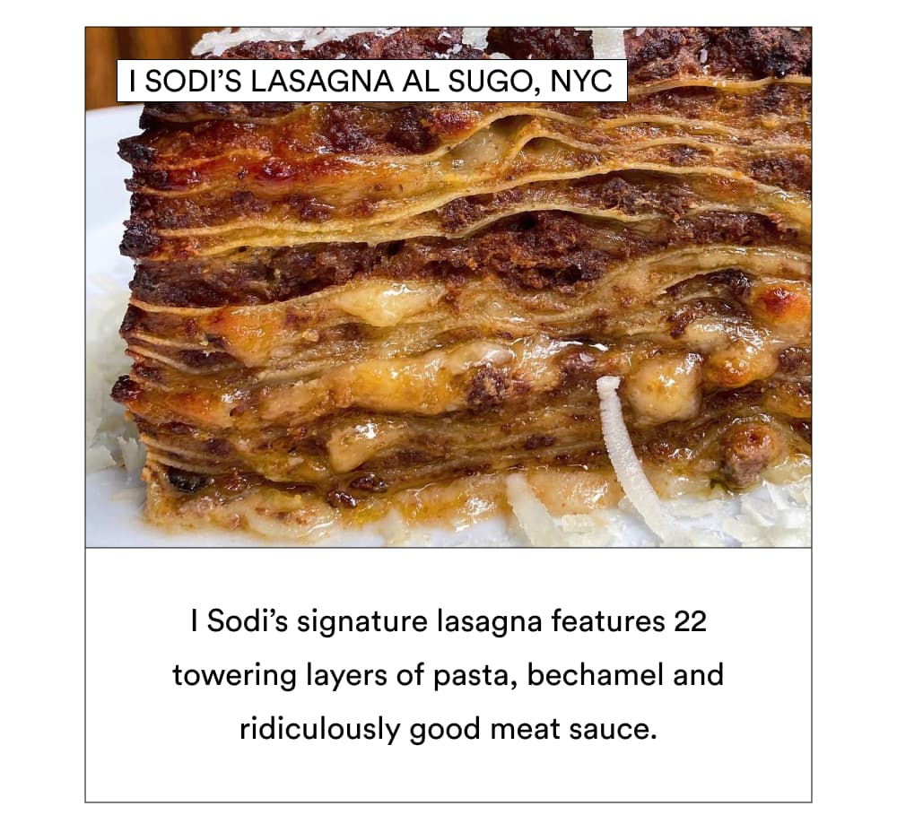 I Sodi’s Lasagna al Sugo, NYC