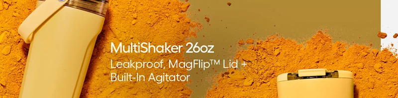 MultiShaker 26oz: Leakproof, MagFlip™ Lid + Built-In Agitator