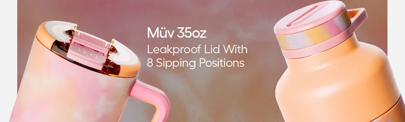 Müv 35oz: Leakproof Lid With 8 Sipping Positions