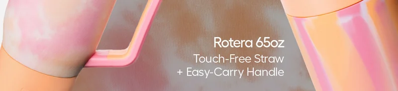 Rotera 65oz: Touch-Free Straw + Easy-Carry Handle