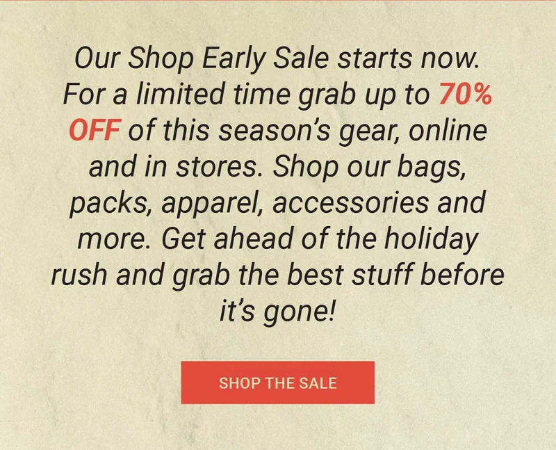 Shop Early Sale  - Up to 60% Off