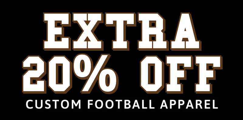 EXTRA 20% OFF CUSTOM FOOTBALL APPAREL
