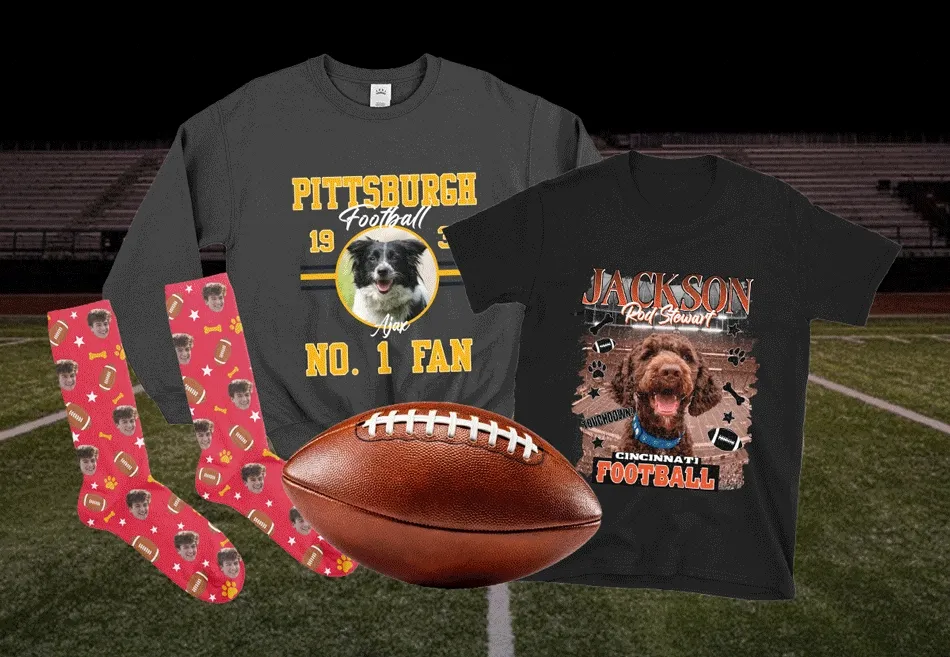 custom design your own football themed apparel