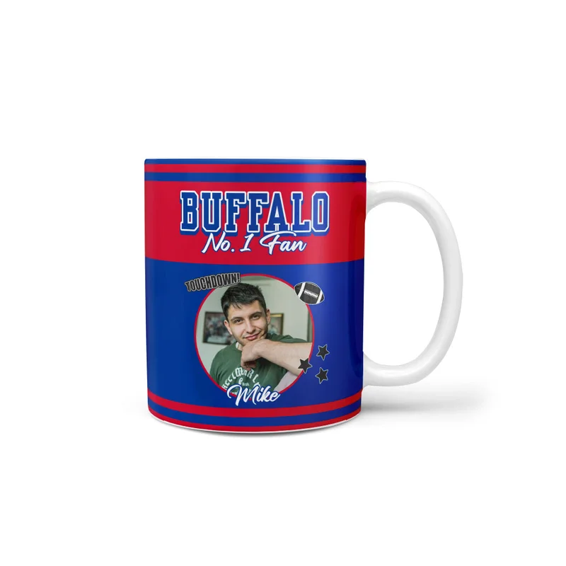 Image of Personalized American Football Photo Mug