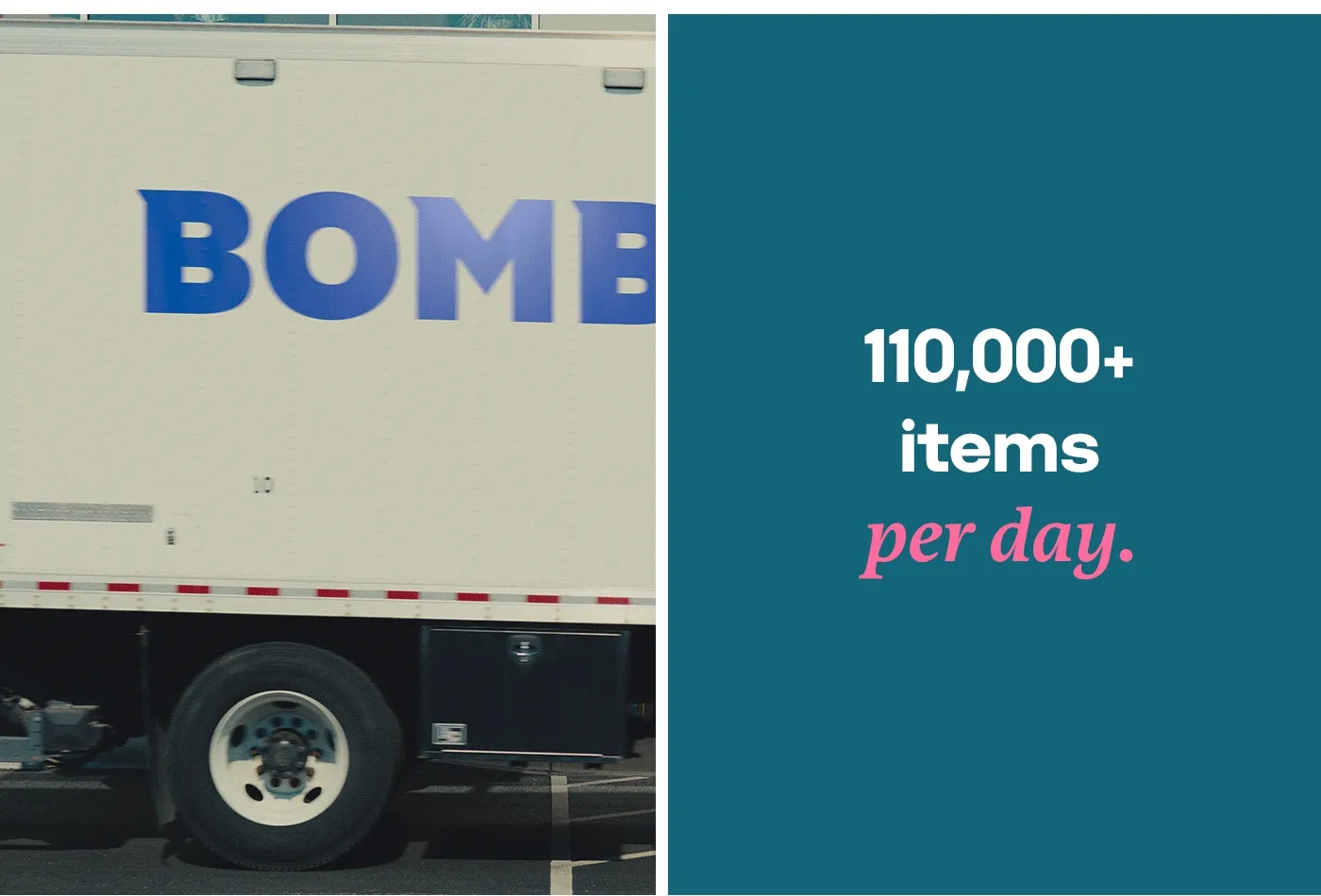 110,000+ items per day.