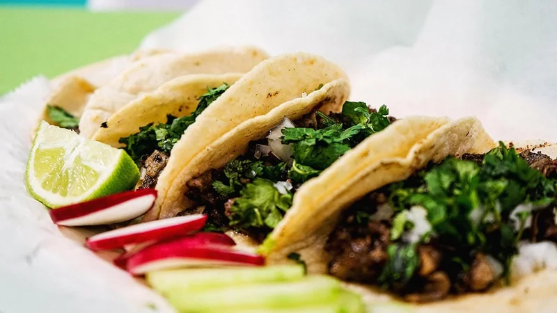 Image description: Steak tacos in Mexico City