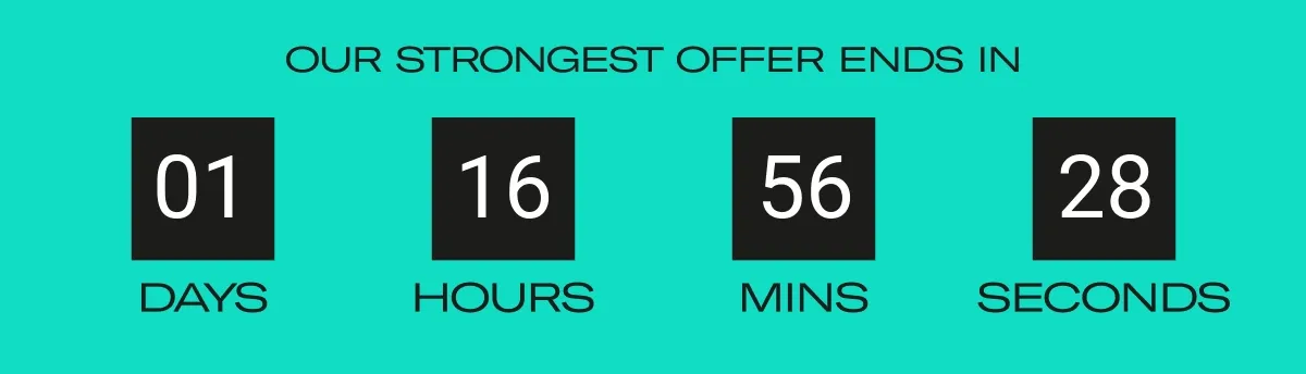 Our strongest offer ends in