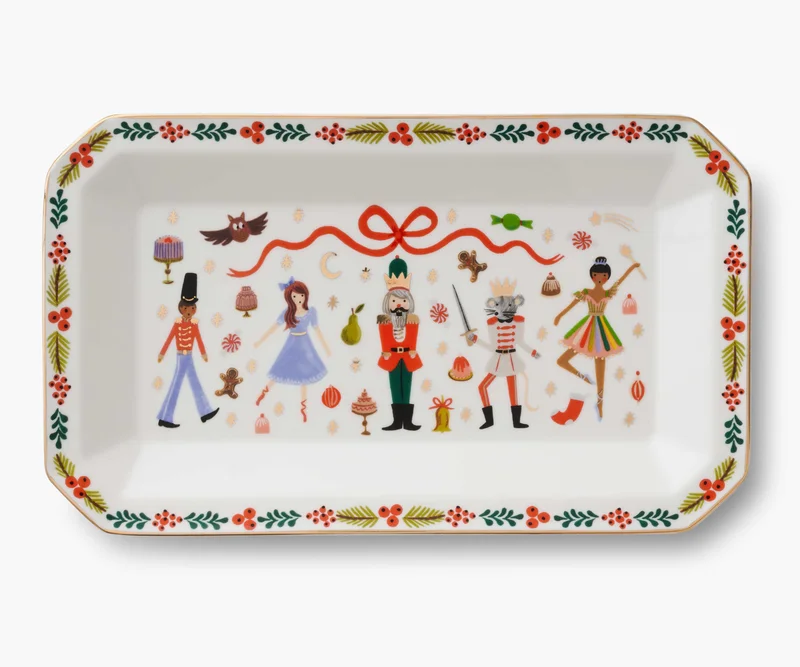Image of Porcelain Large Catchall Tray - Nutcracker
