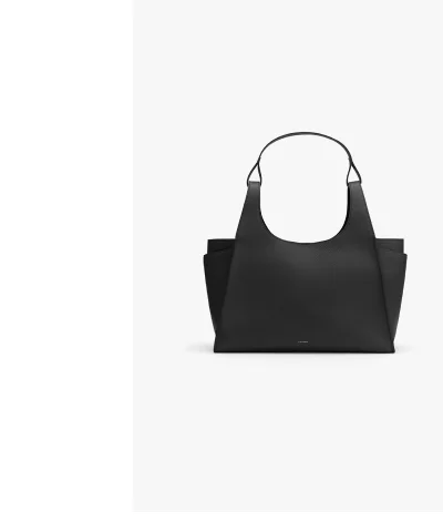 Double Loop Satchel Black