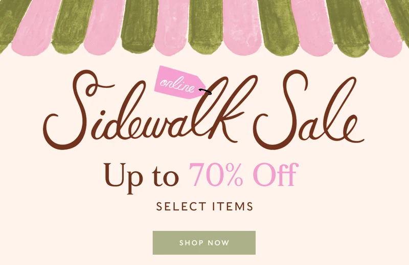 Sidewalk Sale Up to 70% Off