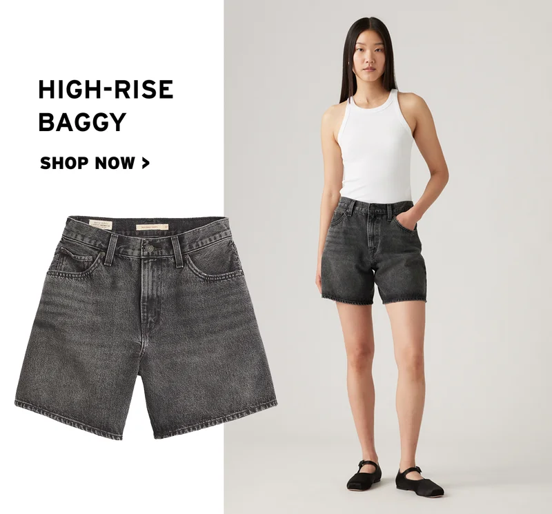 HIGH-RISE BAGGY SHORTS