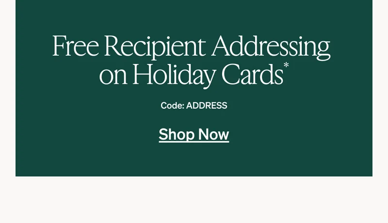 Friends & Family Sale - 50% off your entire order + Free Recipient Addressing