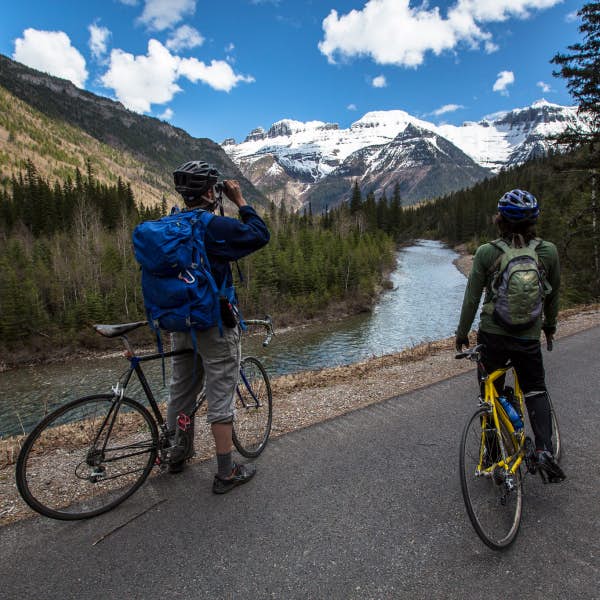 Cycling lakeside, Montana