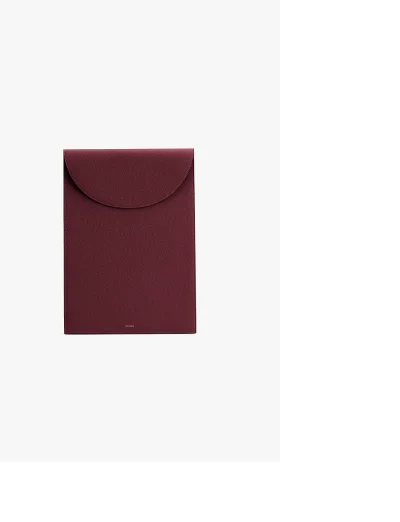 Convertible Leather Laptop Sleeve Cherry