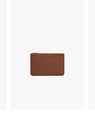 System Zipper Pouch Dark Chestnut