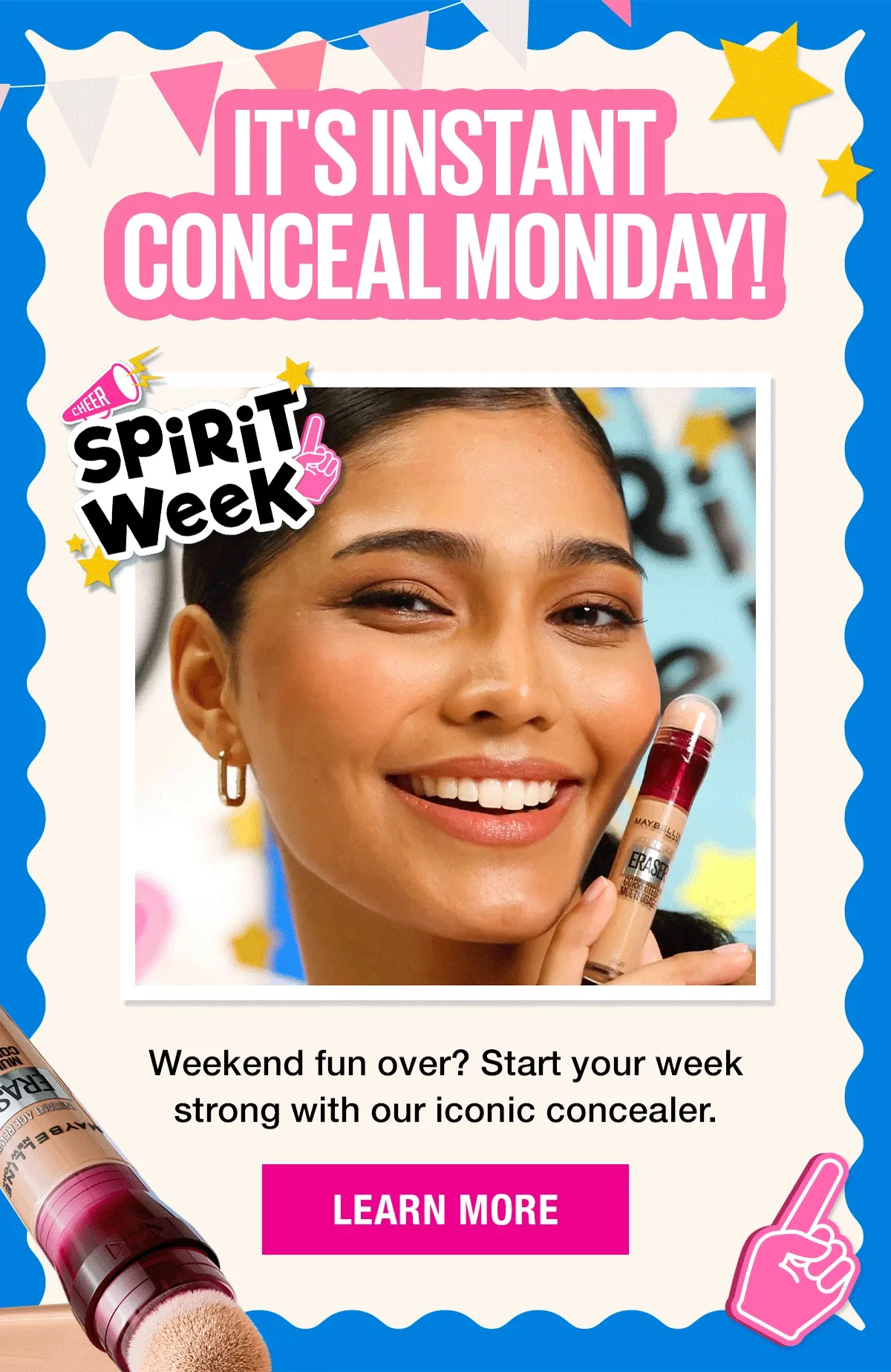 It's Instant Conceal Monday! Weekend fun over? Start your week strong with our iconic concealer.