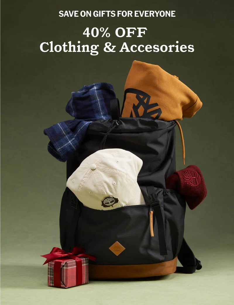 Save on gifts for everyone. 40% off clothing & accessories.