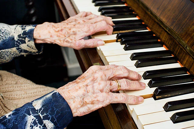 After the age of 40, the average brain decreases 5 percent in volume every decade, and brain degeneration hits peak acceleration around age 67. But one effective method for slowing neurodegeneration is learning an instrument.