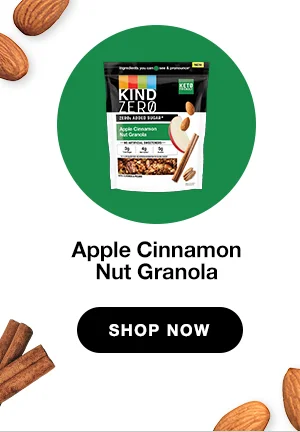 Apple Cinnamon Nut ZEROg Added Sugar Granola