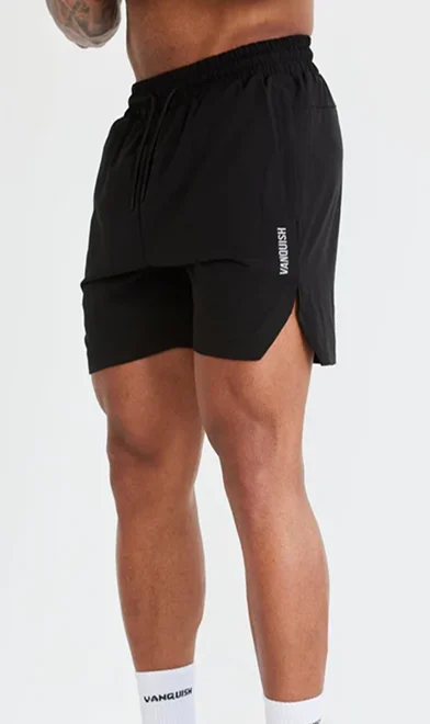 Vanquish Essential Black Performance 4" Shorts