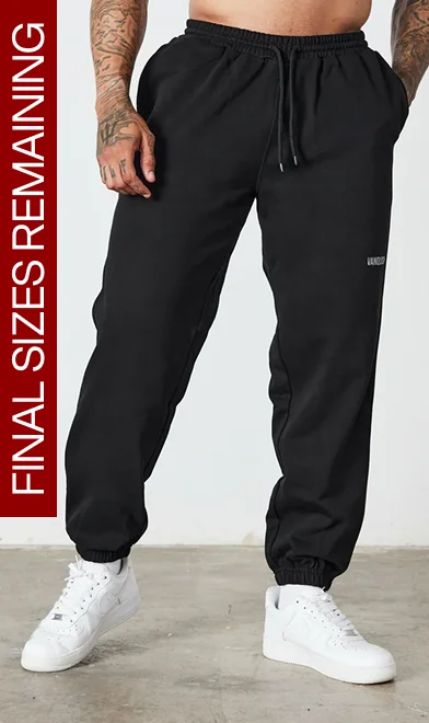 Vanquish Essential Black Oversized Sweatpants