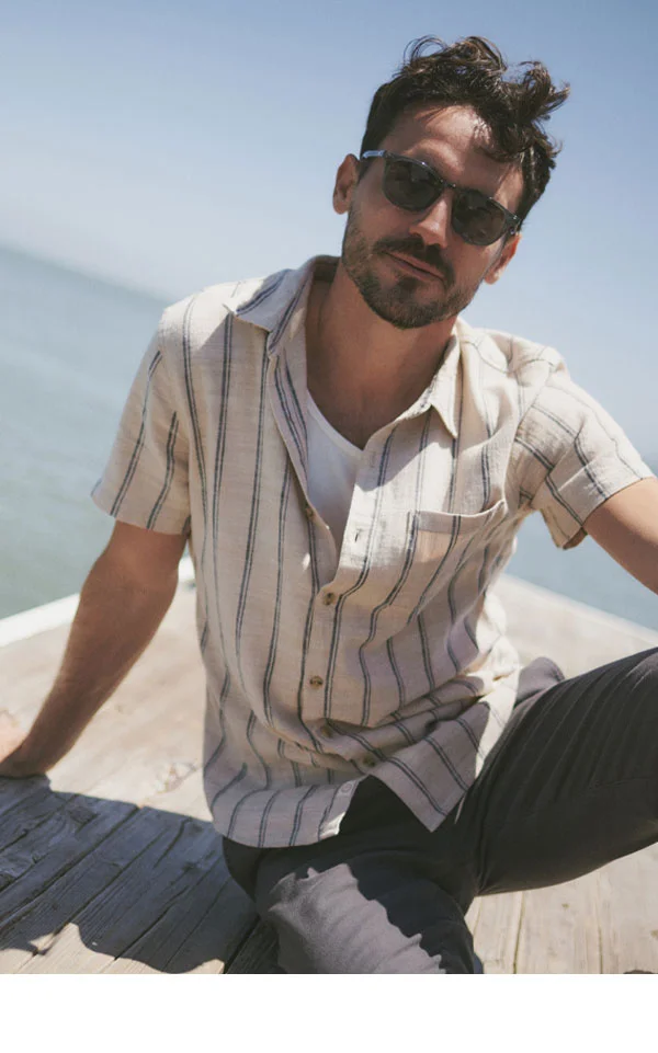 Stretch Selvage Short Sleeve Shirt