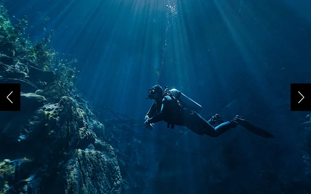 Diver Felipe Tiago Mallmann explores Lagoa Misteriosa, one of Brazil’s deepest underwater caves, near the town of Jardim.