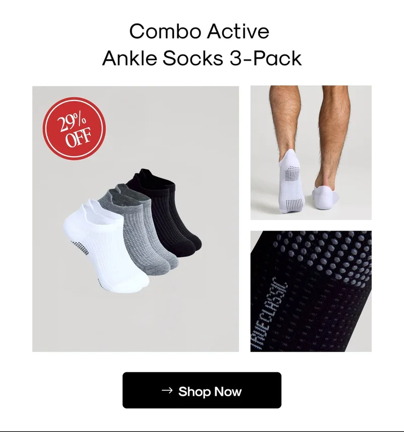 Combo Active Ankle Socks 3-Pack