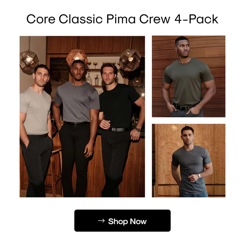 Core Classic Pima Crew 4-Pack